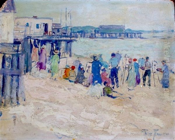 The Sketch Class Oil Painting by Pauline Palmer