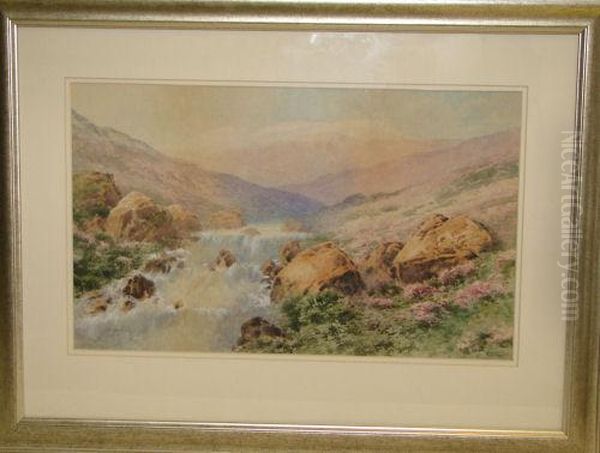 Mountain Stream Oil Painting by Vincent Blatter