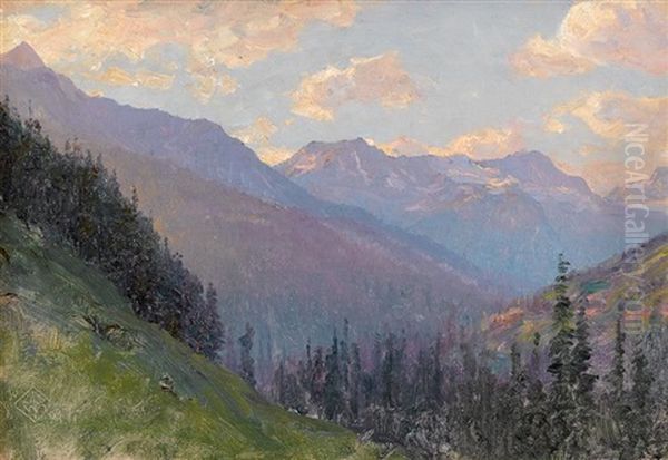 Canadian Rockies Oil Painting by Walter Launt Palmer