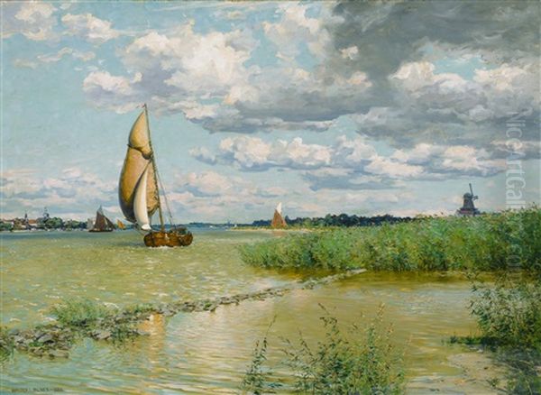 On The Maas Oil Painting by Walter Launt Palmer