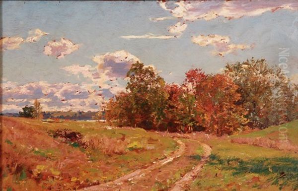 Expansive Landscape With Trail Oil Painting by Walter Launt Palmer