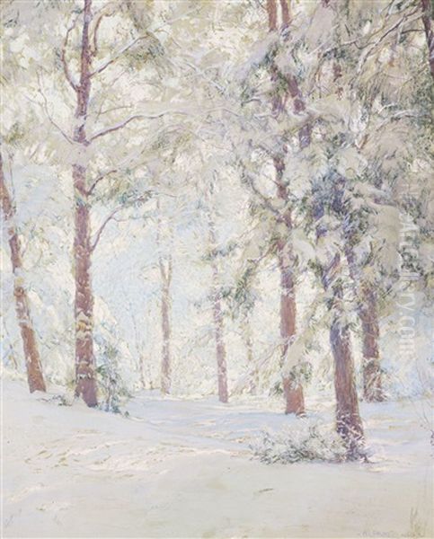 The Forest In The Winter Oil Painting by Walter Launt Palmer