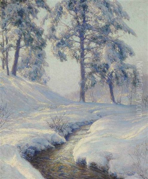 Snow Landscape Oil Painting by Walter Launt Palmer