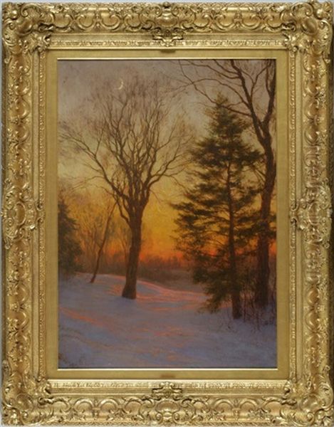 Winter Twilight Oil Painting by Walter Launt Palmer