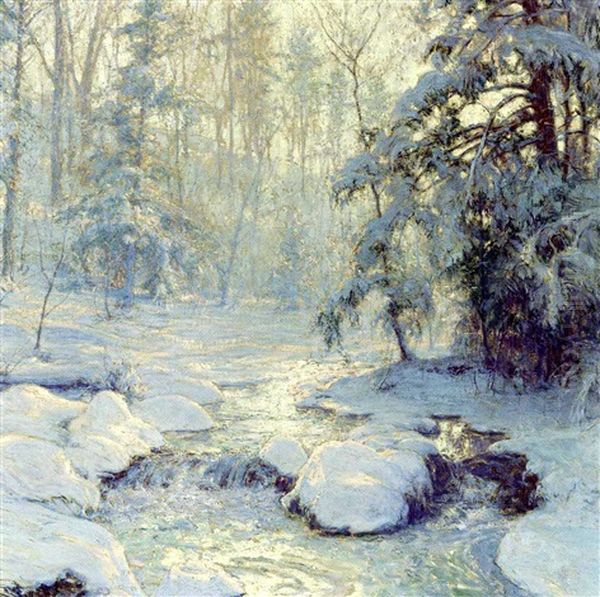 Sunlight On December Snow Oil Painting by Walter Launt Palmer