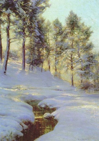 Brook In Snow Oil Painting by Walter Launt Palmer