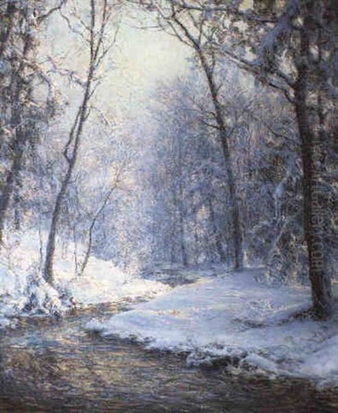 Early Snow Oil Painting by Walter Launt Palmer