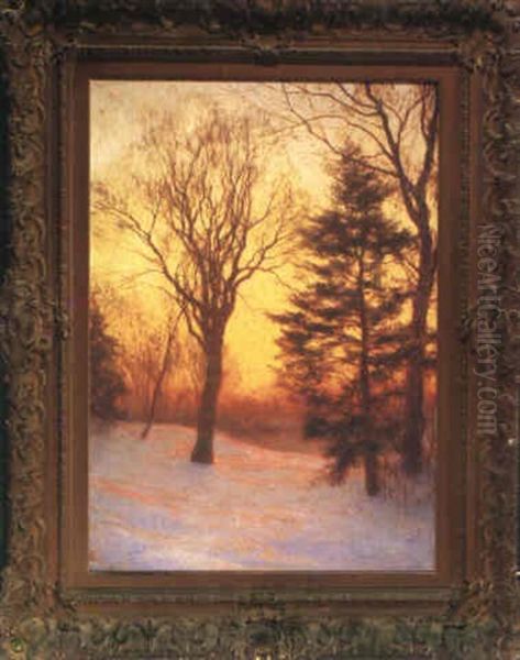 Winter Twilight Oil Painting by Walter Launt Palmer