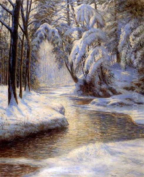 Winter Thaw Oil Painting by Walter Launt Palmer