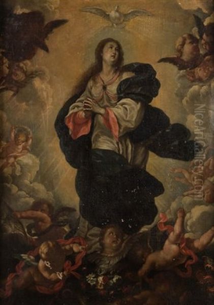 La Inmaculada Concepcion Oil Painting by Acisclo Antonio Palomino de Castro y Velasco