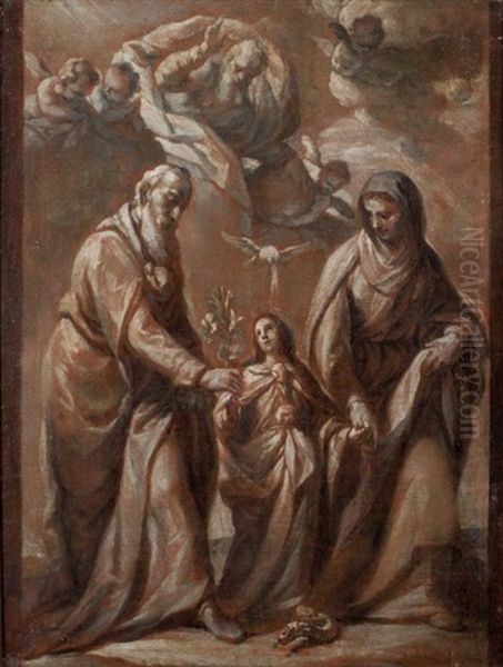 Escena Religiosa Oil Painting by Acisclo Antonio Palomino de Castro y Velasco