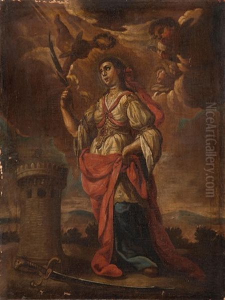 Santa Victoria Oil Painting by Acisclo Antonio Palomino de Castro y Velasco