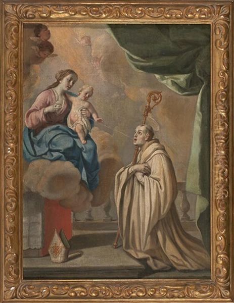 Vision De San Bernardo Oil Painting by Acisclo Antonio Palomino de Castro y Velasco