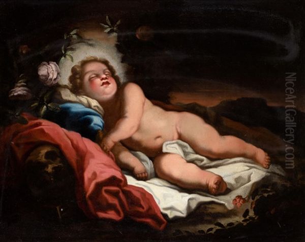 Nino Jesus Dormido Oil Painting by Acisclo Antonio Palomino de Castro y Velasco