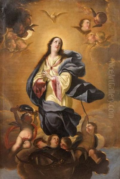 L'immaculee Conception Oil Painting by Acisclo Antonio Palomino de Castro y Velasco