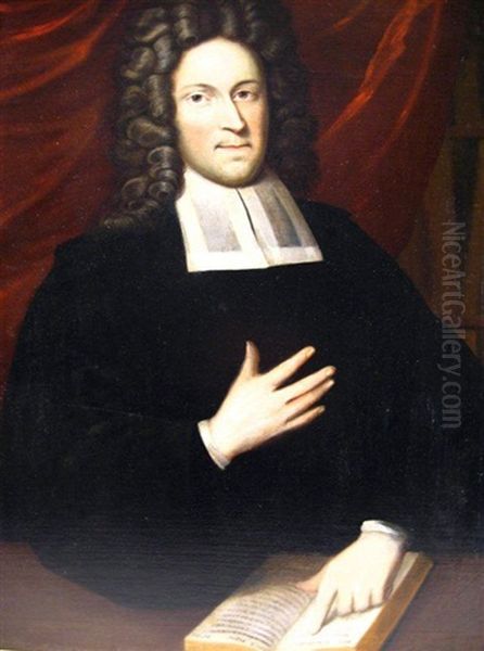 Portrait Of Minister With Book Oil Painting by Gerard Jan Palthe