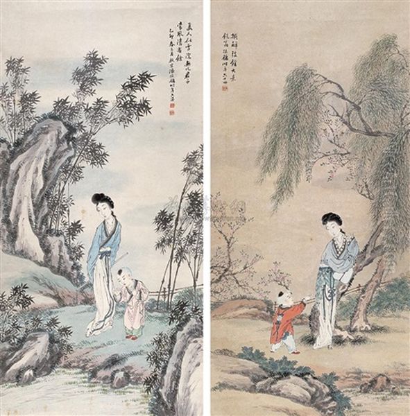 Figures Oil Painting by  Pan Zhenyong