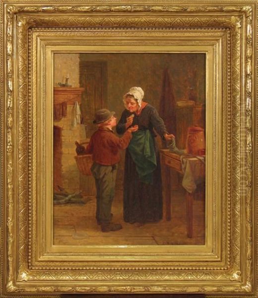 The Delivery Boy Oil Painting by Charles F. Blauvelt