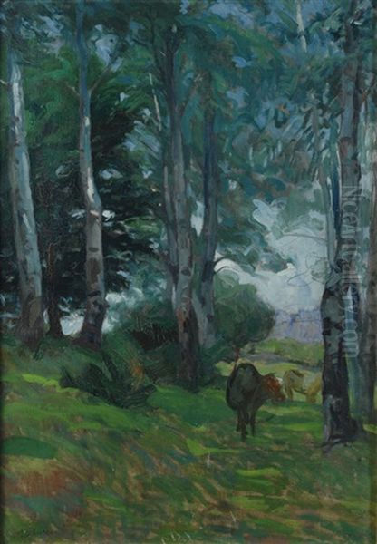 Armenti Nel Bosco Oil Painting by Ruggero Panerai