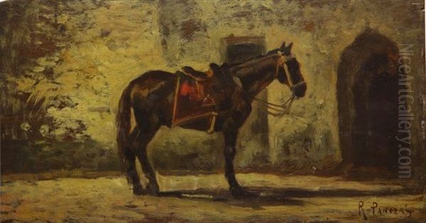 Cavallo In Sosta Oil Painting by Ruggero Panerai