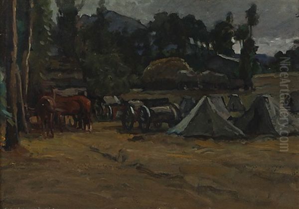 Accampamento Di Soldati Oil Painting by Ruggero Panerai