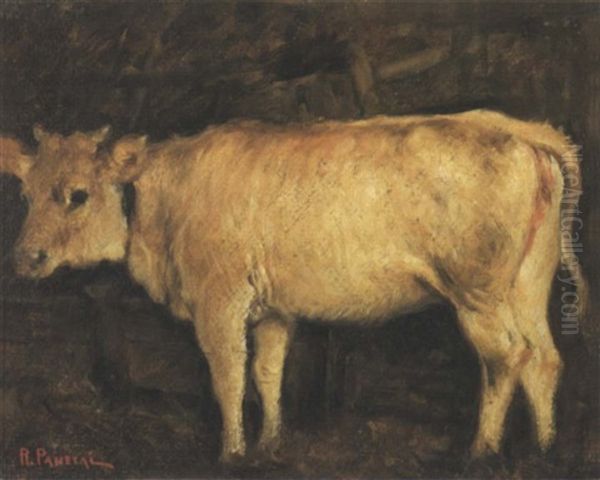 Vache Oil Painting by Ruggero Panerai