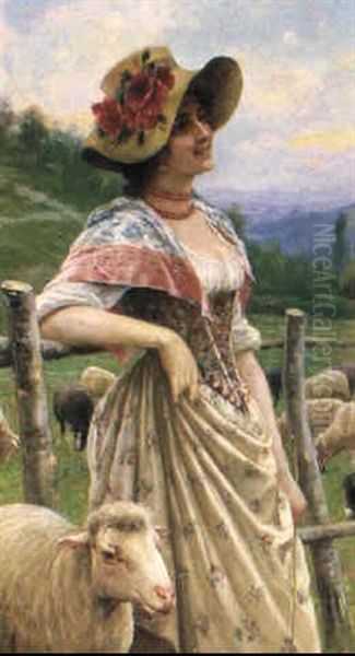 The Young Shepherdess Oil Painting by Ruggero Panerai