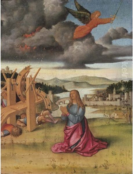 The Martyrdom Of Saint Catherine Of Alexandria Oil Painting by Domenico Panetti