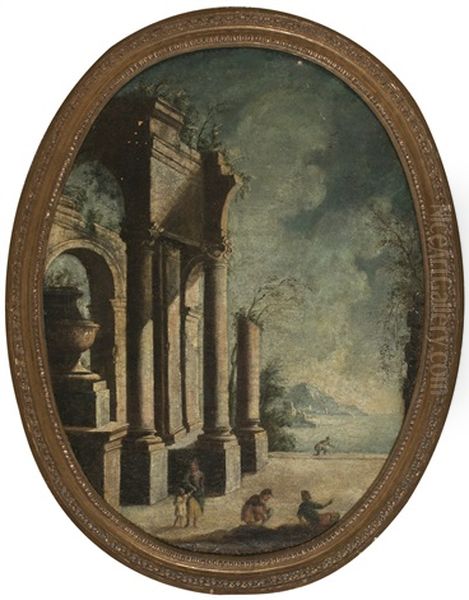 Caprichos De Ruinas Oil Painting by Giovanni Paolo Panini