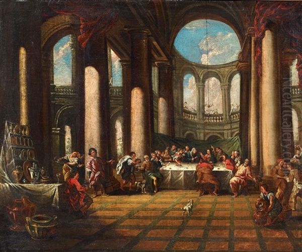 Die Hochzeit Zu Kanaa Oil Painting by Giovanni Paolo Panini