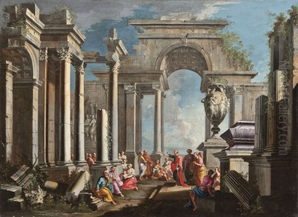 L'apotre Paul Prechant Aux Atheniens Oil Painting by Giovanni Paolo Panini