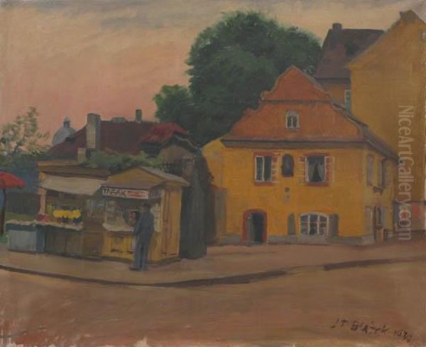 Motif From Klarov Oil Painting by Josef Thomas