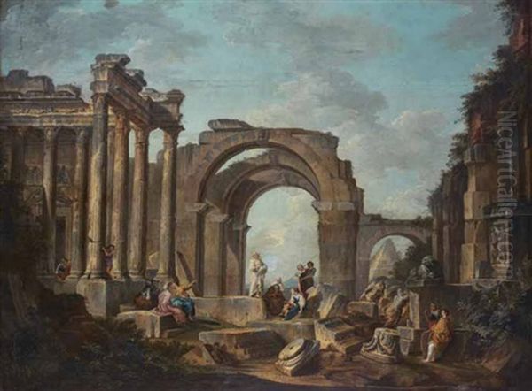 La Predica Della Sibilla Oil Painting by Giovanni Paolo Panini