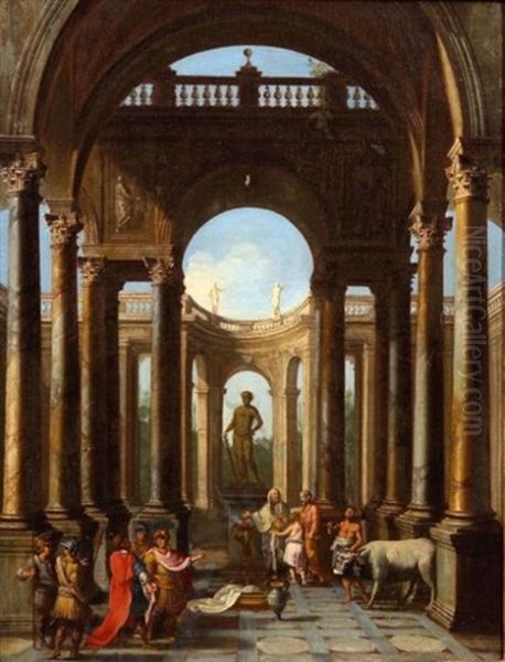 The Sacrifice Oil Painting by Giovanni Paolo Panini