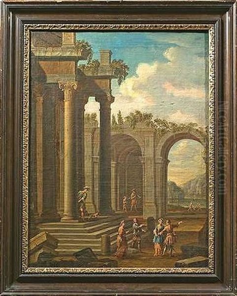 Ruinen Mit Figuren Oil Painting by Giovanni Paolo Panini