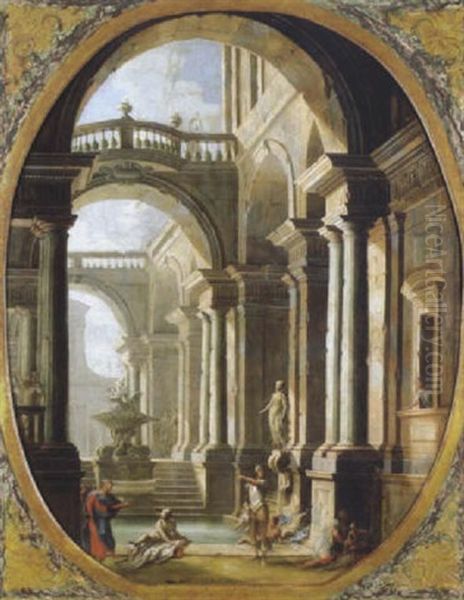 La Probatica Piscina Oil Painting by Giovanni Paolo Panini