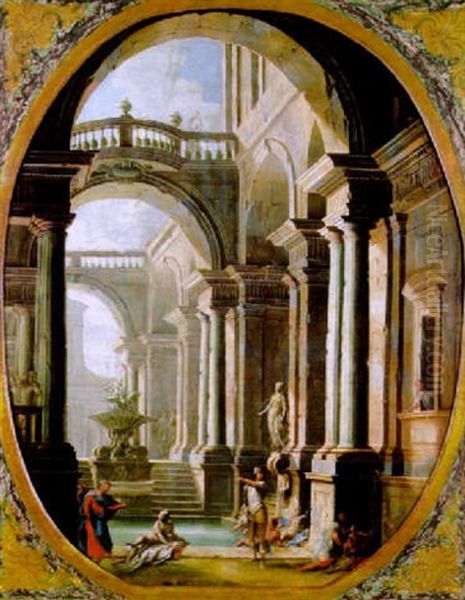 Christus Am Teich Von Bethesda Oil Painting by Giovanni Paolo Panini