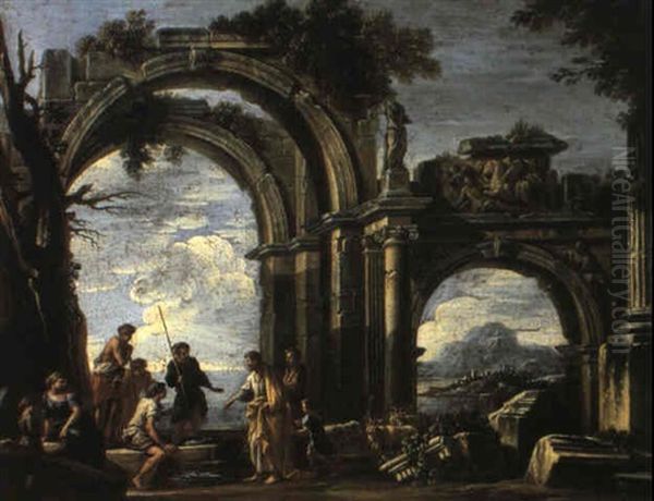 La Parabola Del Pesce Oil Painting by Giovanni Paolo Panini