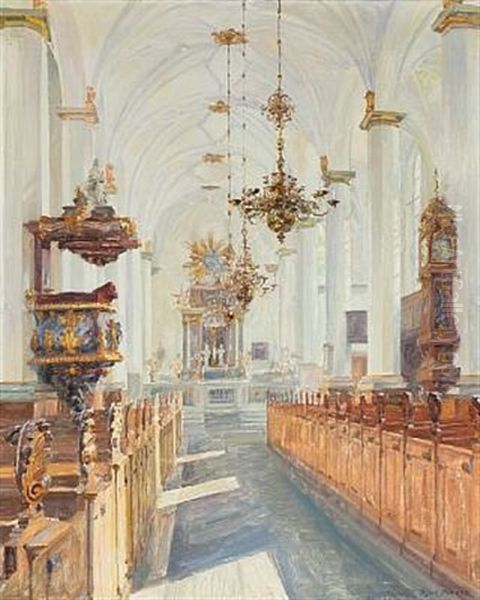 From Trinitatis Church In Copenhagen Oil Painting by Robert Panitzsch