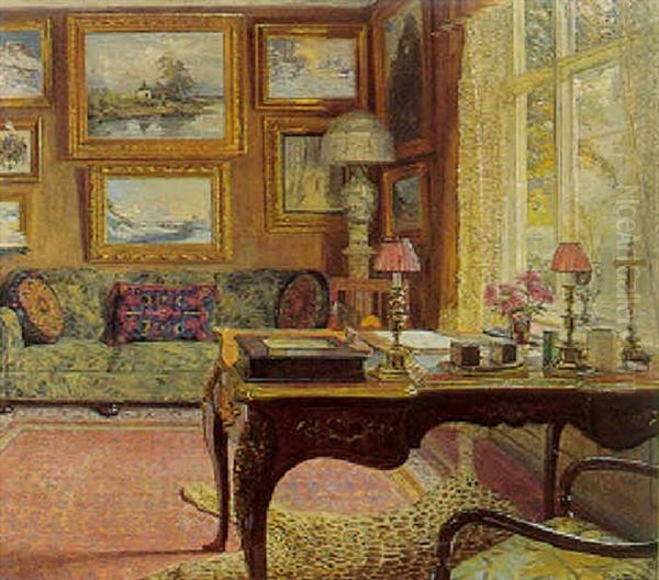 Solbeskinnet Interior Fra Finere Hjem Oil Painting by Robert Panitzsch