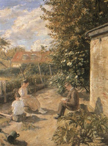 In The Garden Oil Painting by Robert Panitzsch