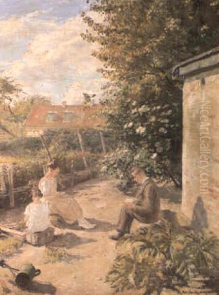 In The Garden Oil Painting by Robert Panitzsch