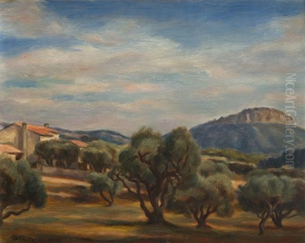 Cassis Landscape Oil Painting by Josef Pankiewicz