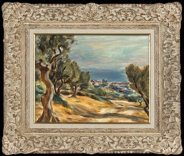 View From Cassis Oil Painting by Josef Pankiewicz