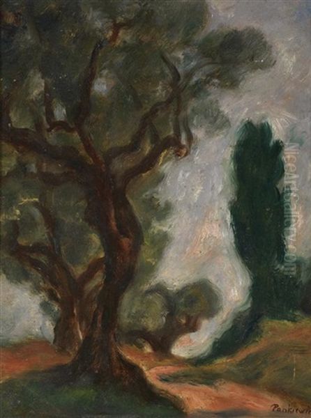 La Route Et L'arbre Oil Painting by Josef Pankiewicz