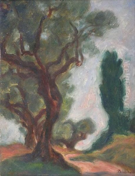 La Route Et L'arbre Oil Painting by Josef Pankiewicz