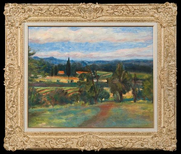 Surroundings Of St. Tropez Oil Painting by Josef Pankiewicz