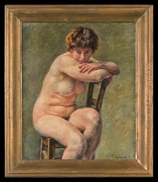 Sitting Model Oil Painting by Josef Pankiewicz