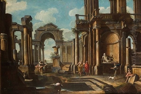 Ruinas Italianas Oil Painting by Giovanni Paolo Pannini