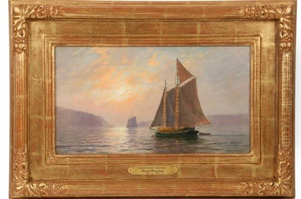 Hudson River Schooners Oil Painting by Fred Pansing